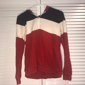 Red, White, and Blue Brandy Melville Quarter Zip